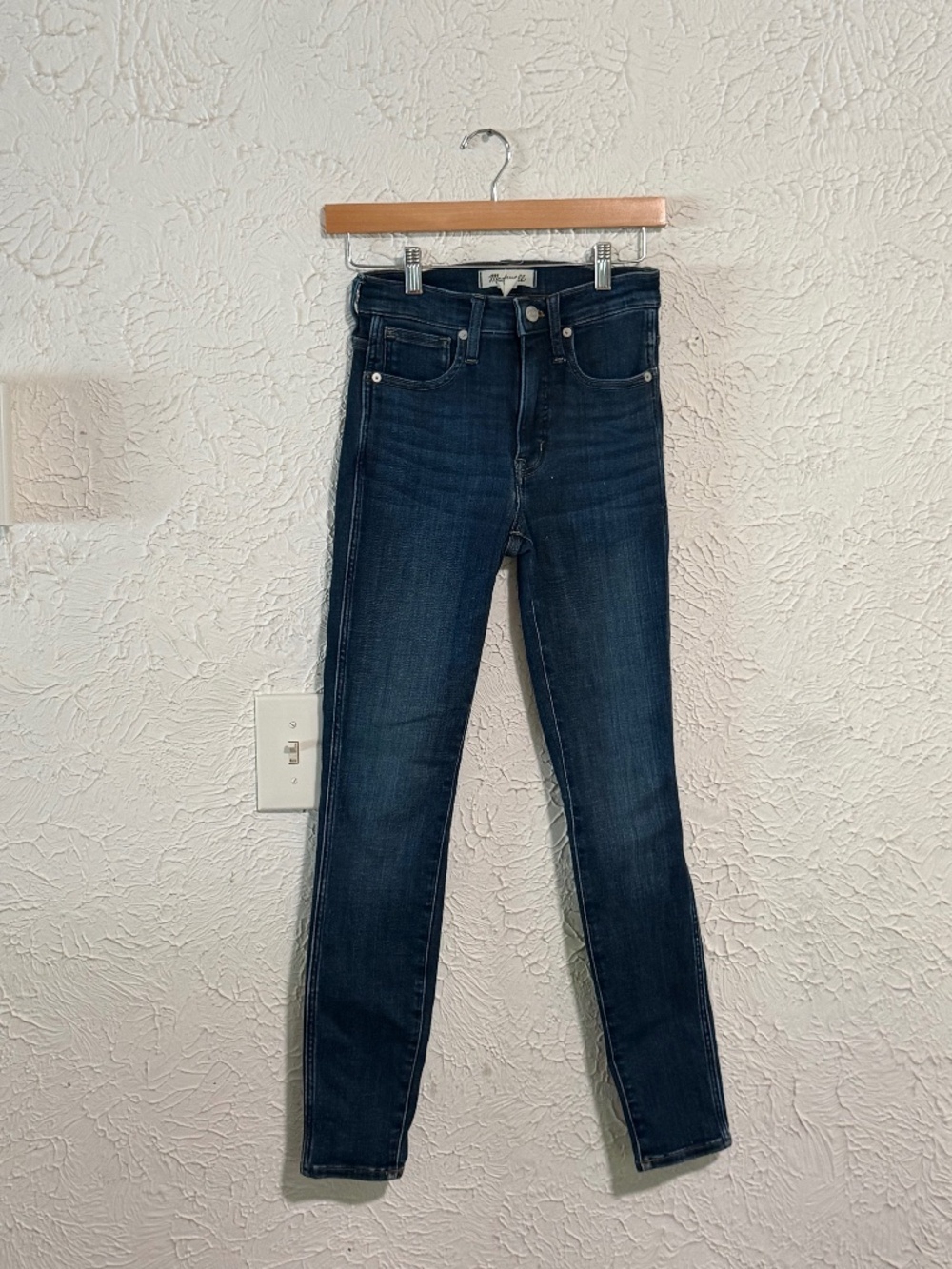 Madewell 10" High Rise Skinny Jeans Size 24 Dark Wash Stretch Denim